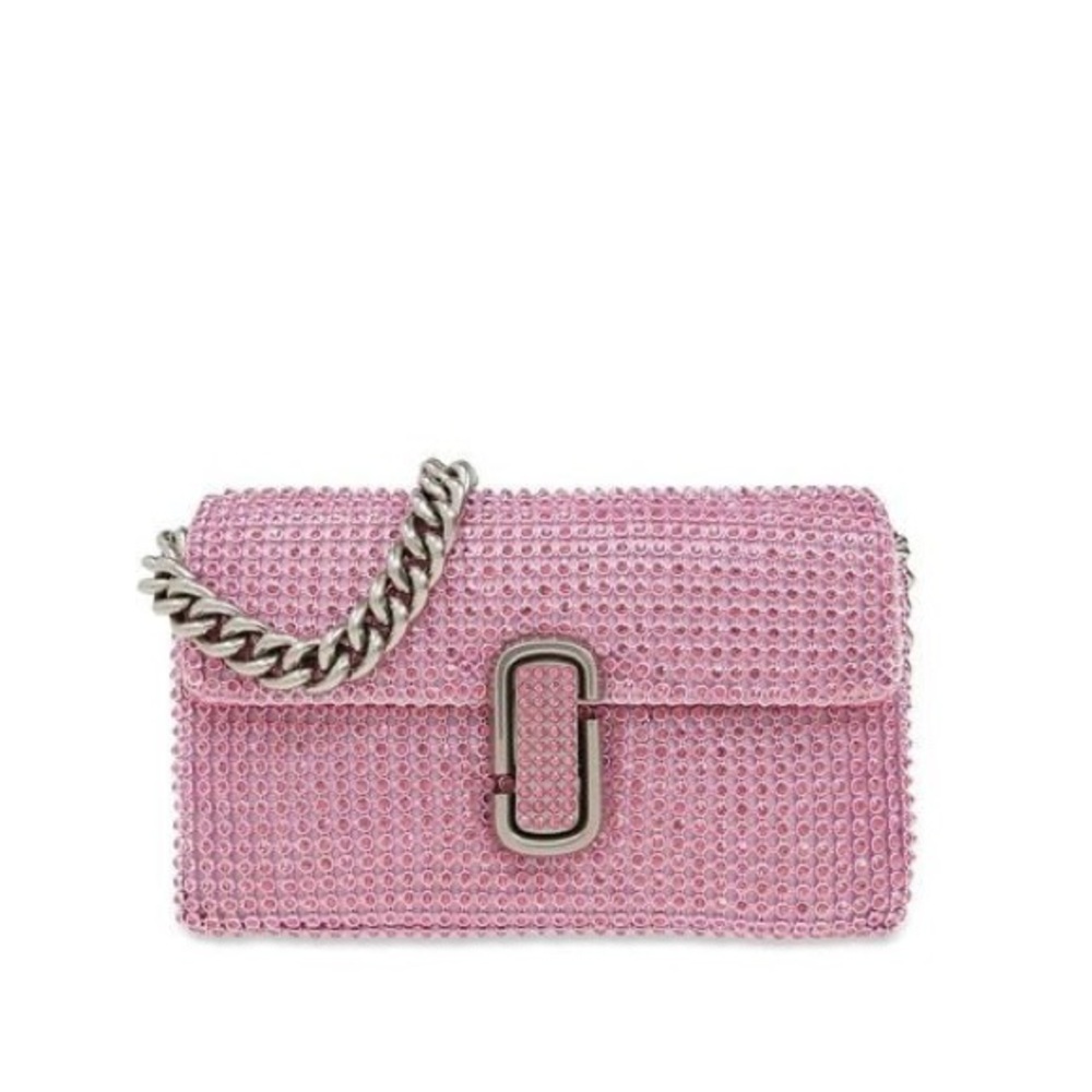 Marc Jacobs Pink Crossbody Bag with Silver Chain